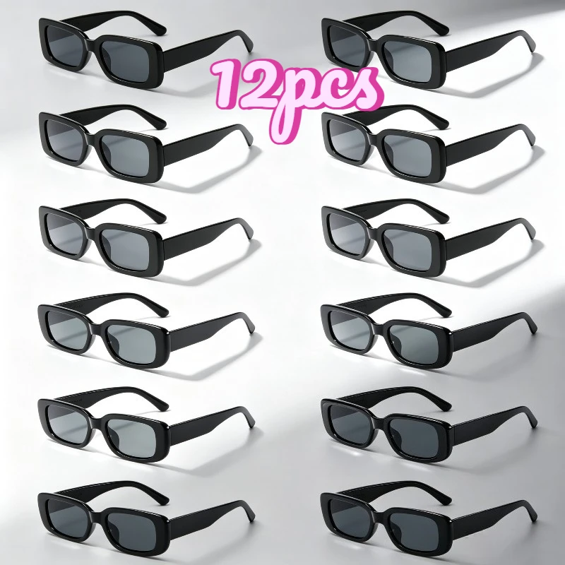 12‑Pack Small Frame Face‑Flattering Glasses Set, Fresh Green Style, Perfect for Party Occasions
