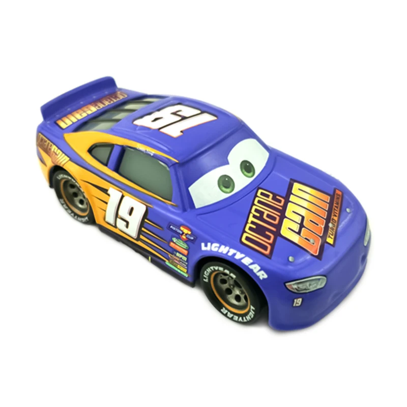 Disney Cars arabalar 2 3 Boy araba yıldırım McQueen Metal döküm alaşım arabalar No.19 Bobby Swift Model oyuncak araba çocuklar için