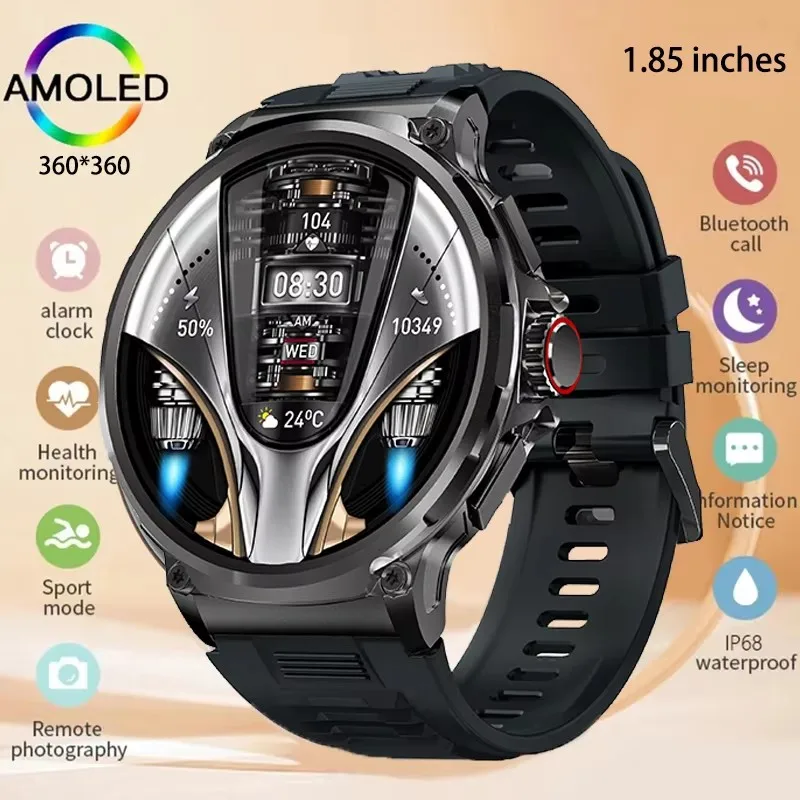 

1.85Inch HD 2025 New Bluetooth Call Smart Watch Men Sports Fitness Tracker Heart Monitor 710mAh Smartwatch For Android ios
