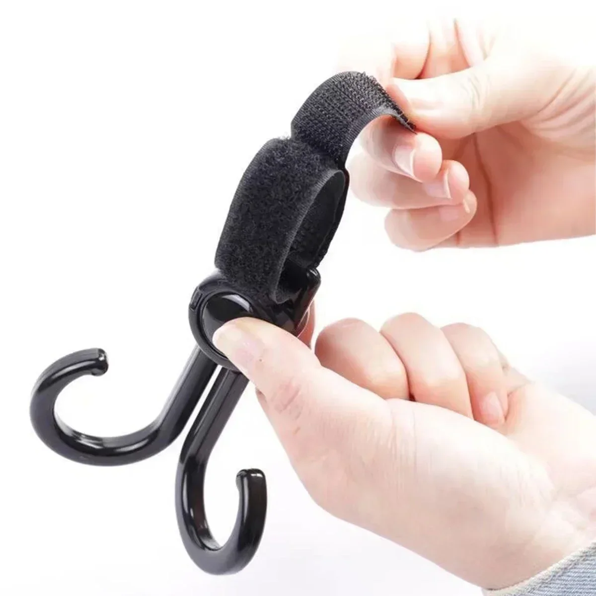 Picture 4: Rotatable Double Hooks Baby Stroller Travel Accessories Shopping Prop Multifunctional Portable Plastic Hook Pram Hook
