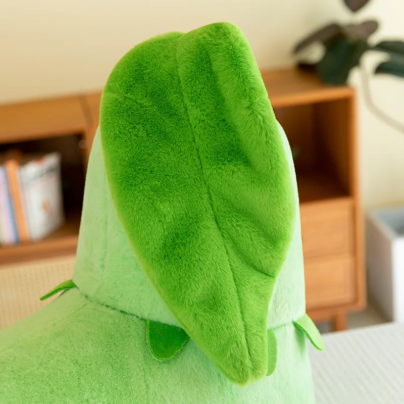 New Pokemon Kawaii Chikorita Plush Toy Stuffed Doll Anime Gift for Kids Birthday Xmas Perfect for Claw Machine Distribution