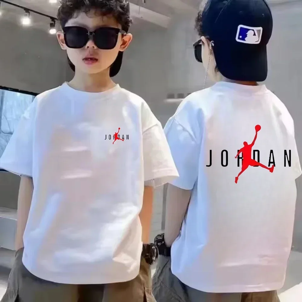 Zomer Ademend Katoen Kinderen T-shirt Korte Mouw Merk Patroon Kid Jongen Kleding Sport Casual Mode Cool Baby Tee Top