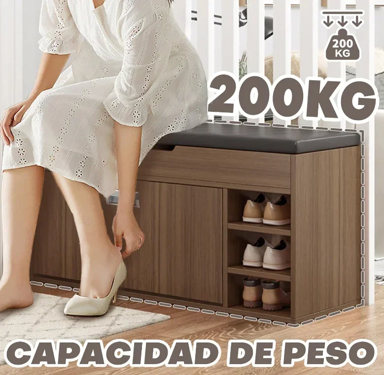 

-Factory Price Shoe Storage Bench with Padded Cushion Modern Popular Shoe Rack Hidden Living Room Hallway Shoe Organizer