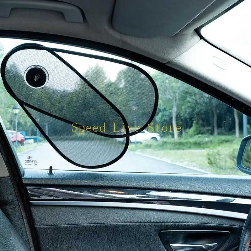 547C Compacted Vehicle Windshield Sunvisor 40X21CM Easy To Store Nylon Fabric For Most And SUV Blocks Heat Efficiently