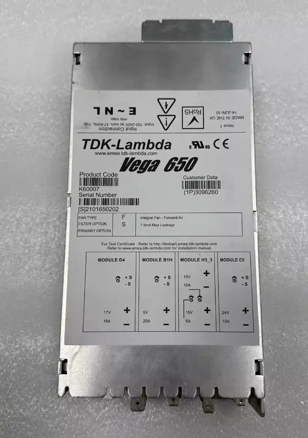 

TDK-Lambda vega 650 machine power supply K60007 vega 650 power supply