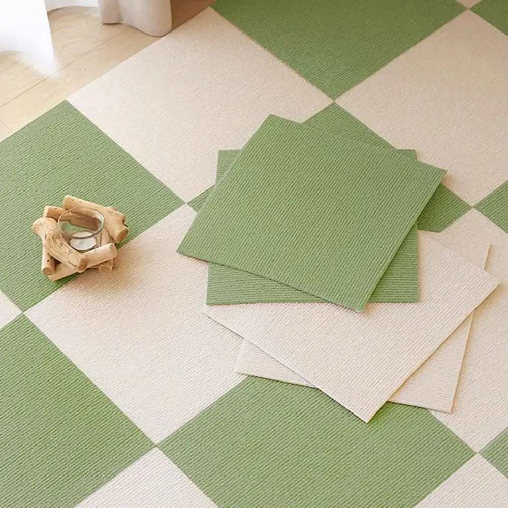 

High Quality Self-adhesive Splicing Carpet Noise Isolation Anti-slip Floor Mat Colorful Removable Floor Tiles Sticker Indoor
