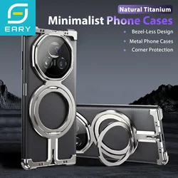 Eary Frameless Phone Case for Huawei Honor Magic Vs3 Vs2 for Magsafe Kickstand 360°Rotatable Magnetic Shockproof V3 V2 Cover