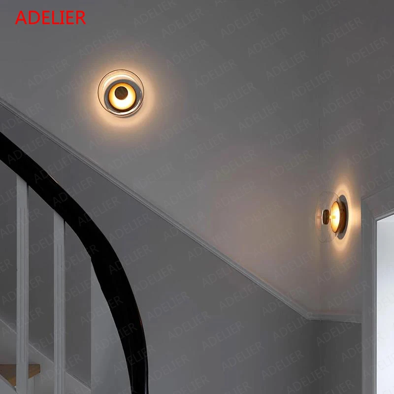 Modern LED Wall Lamp Glass Bowl wall sconces Luminaire Nordic Living Bedroom Kitchen Indoor Decor Light Fixtures