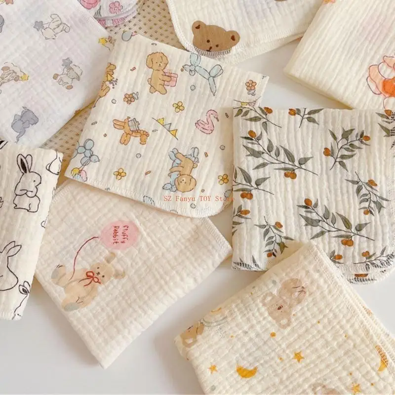 96GC مناشف أطفال قابلة للتنفس وماصة، مرايل لعاب الأطفال مكونة من 4 طبقات مربعة الشكل #2