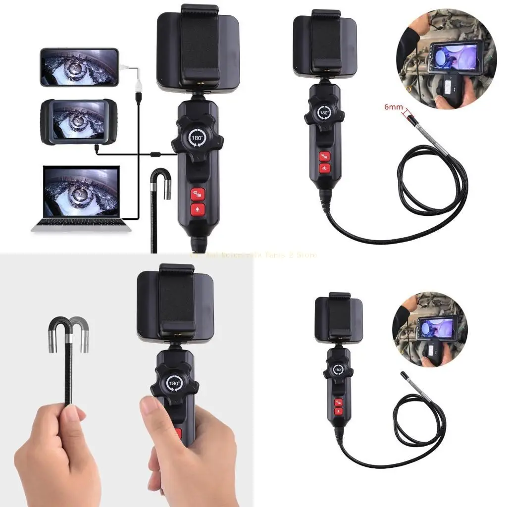

Endoscope Snake Inspection for Hard-to-reach Area Detection with 6 LEDs WIFI