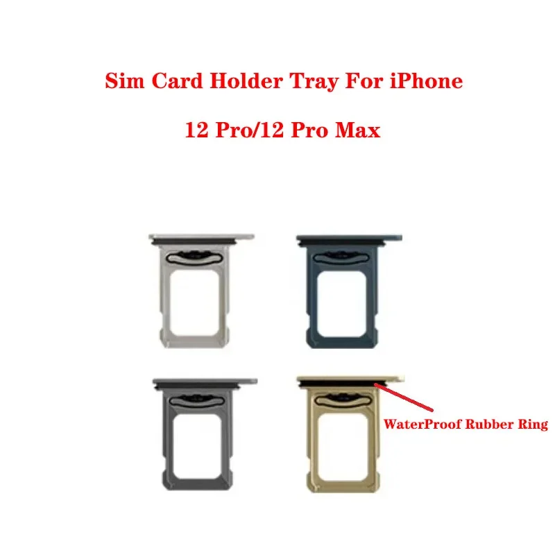 SIM card adapter for iPhone 12 Pro Max dual single tray slot holder with waterproof ring replacement parts