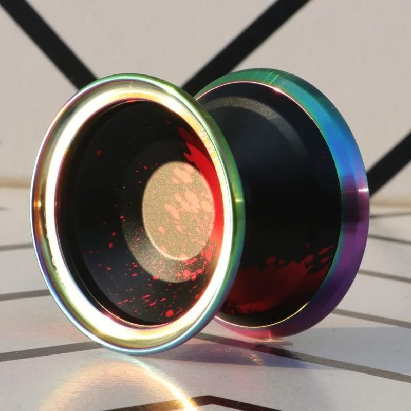 حلقة خارجية احترافية من الفولاذ المقاوم للصدأ يويو معدنية مع سبائك الألومنيوم عالية السرعة غير مستجيبة يو يو ألعاب كلاسيكية للأطفال #4