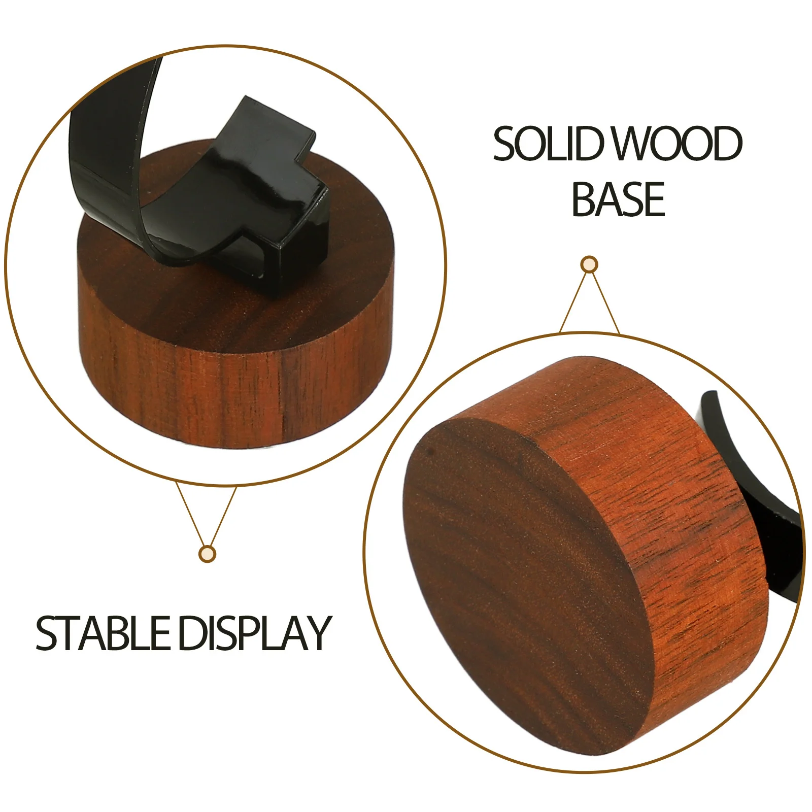 Acrylic C-Ring Watch Display Stand Black Walnut Wood Base Stylish Single Watch Holder Organizer Display Retail Home