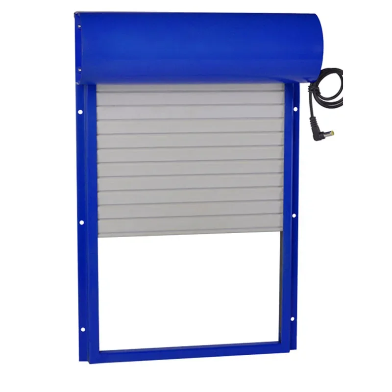 

Metal timed rolling shutter style chicken coop door