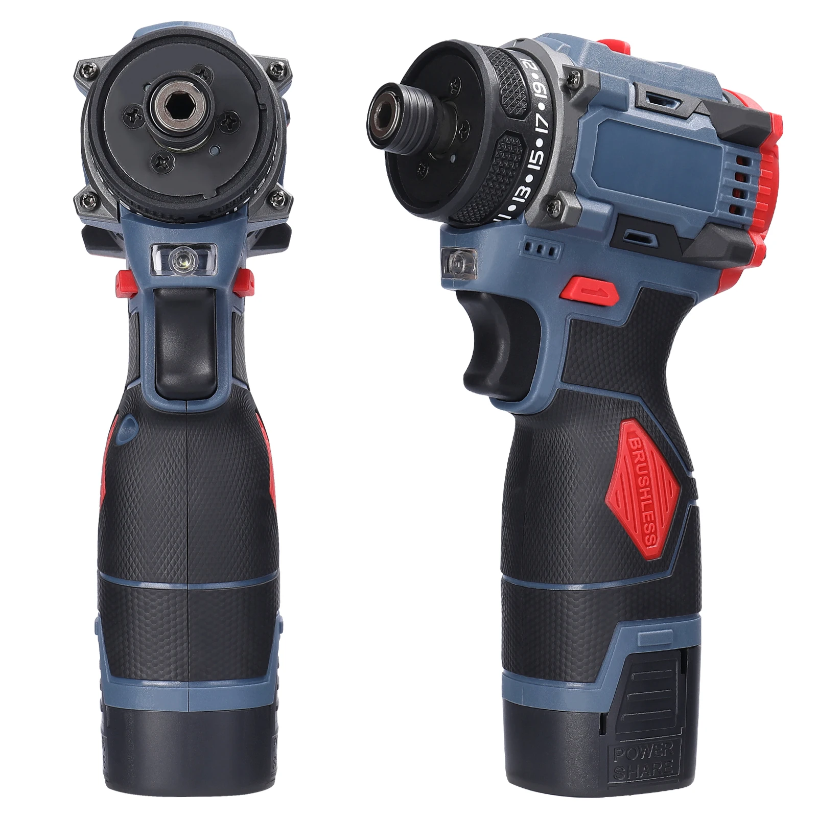 Electric Screwdriver 16.8V Multi-Function Power Tool 45Nm Brushless Motor 2 Speed Screw Driver Installation Repairing Tools