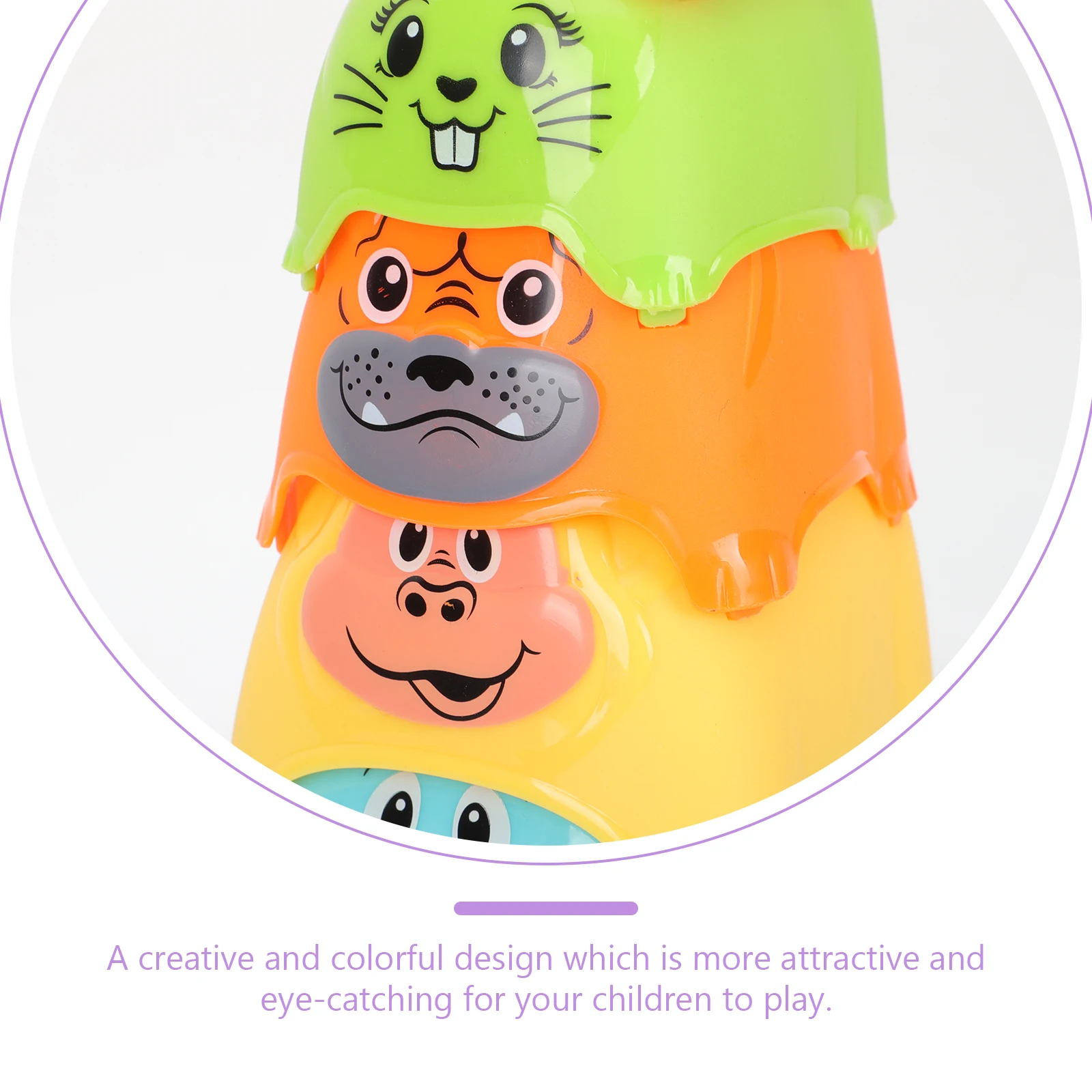 أكواب قابلة للتكديس ألعاب التعشيش للأطفال 6 12 متر أشكال ثلاثية الأبعاد حمام الرياضيات للأطفال الصغار اللبنات الحسية DominoAnimal التراص