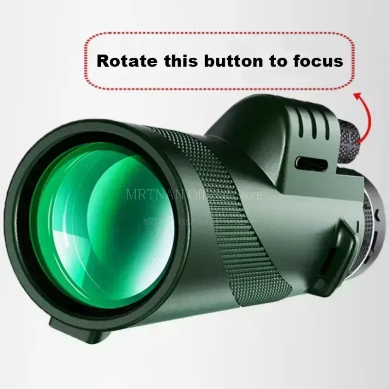 80X100 HD المهنية أحادي تلسكوب للطي لمسافات طويلة تلسكوب قوي مع ترايبود مشبك الهاتف للتخييم في الهواء الطلق