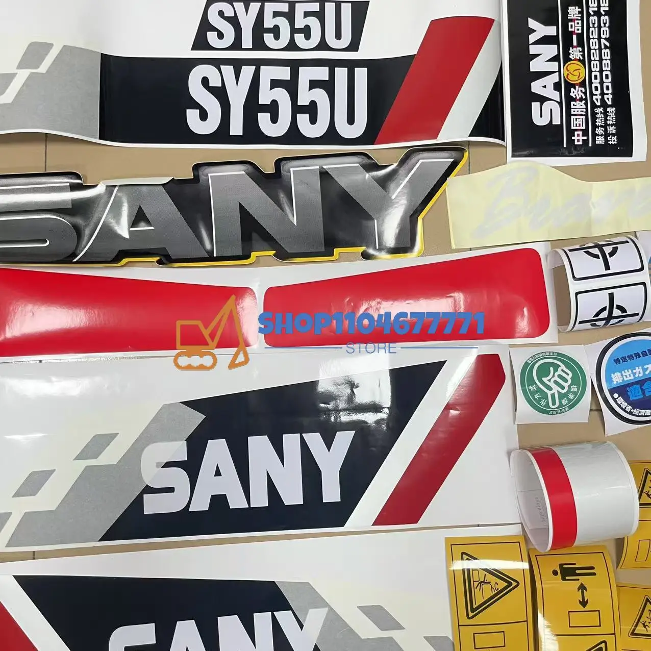 

High Quality Full Car Sticker Excavator for Mini Sany SY16C 20C 26U 30U 35U 55U Parts