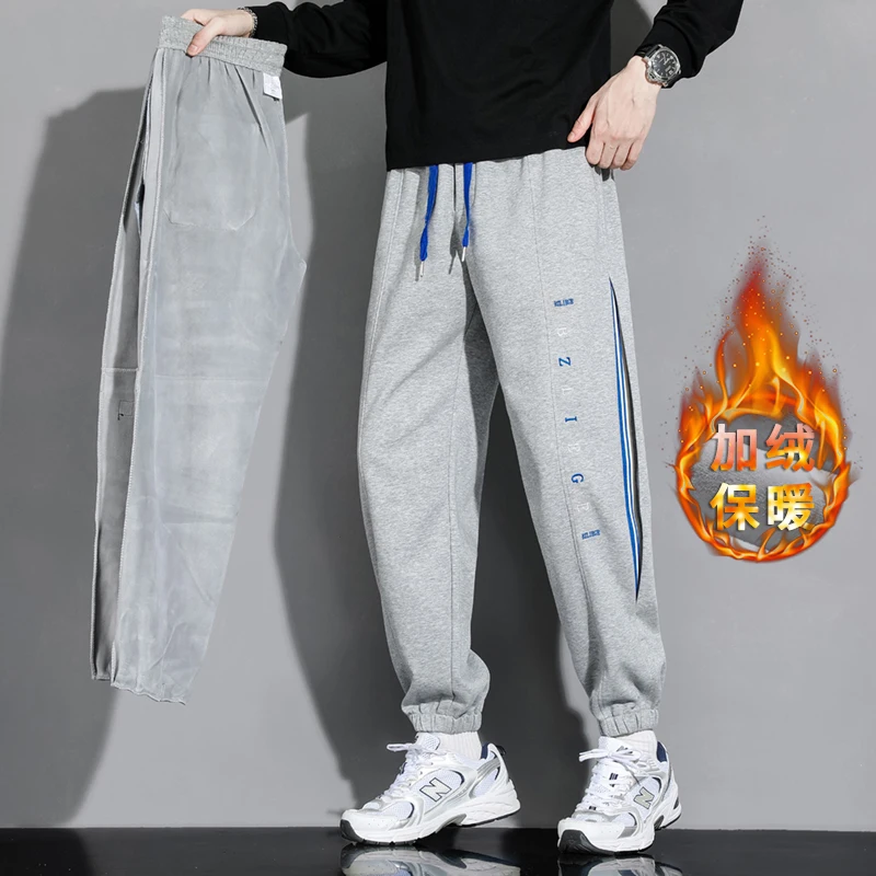 

Oversize Men Pants Autumn Winter Baggy Pants Thick Warm Cusual Trousers Joggers Sports Style Hip Hop Loose Fleecing Sweatpants