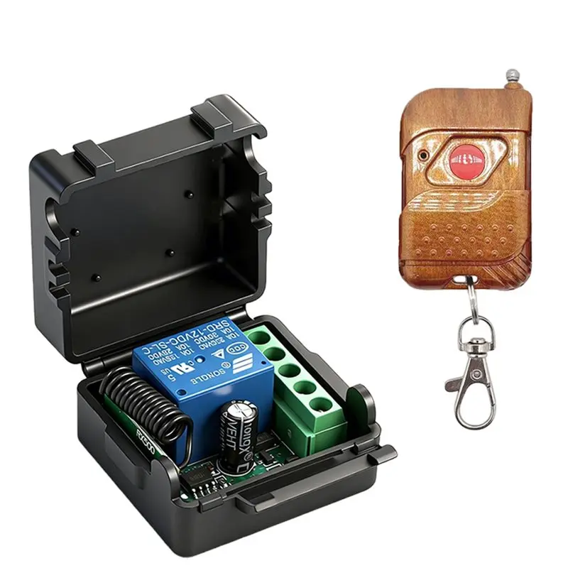 DC12V Single Channel Wireless Remote Control Switch Relay Receiver With Remote Waterproof Remote Switch Kit