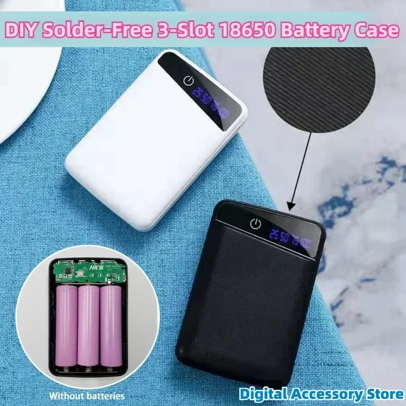 DIY 3*18650 Battery Charger Cover Power Bank Case Mini Cute Box Ports Powerbank Case 4 Colors Power Bank Cover Kit Portable Gift