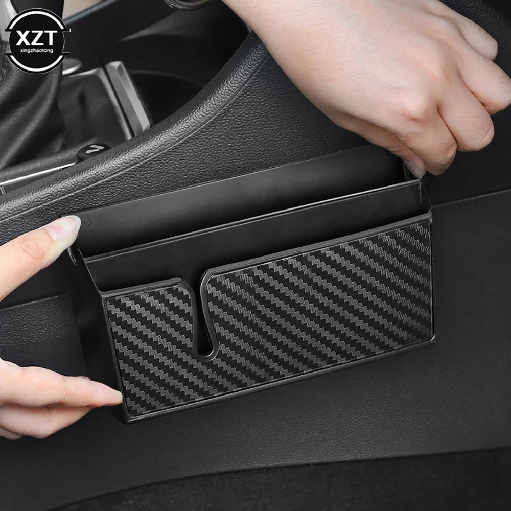 Multifunctional Car Storage Box Organizer Portable Double-Layer Phone Holder Car Sundries Bag Auto Interior Accessories