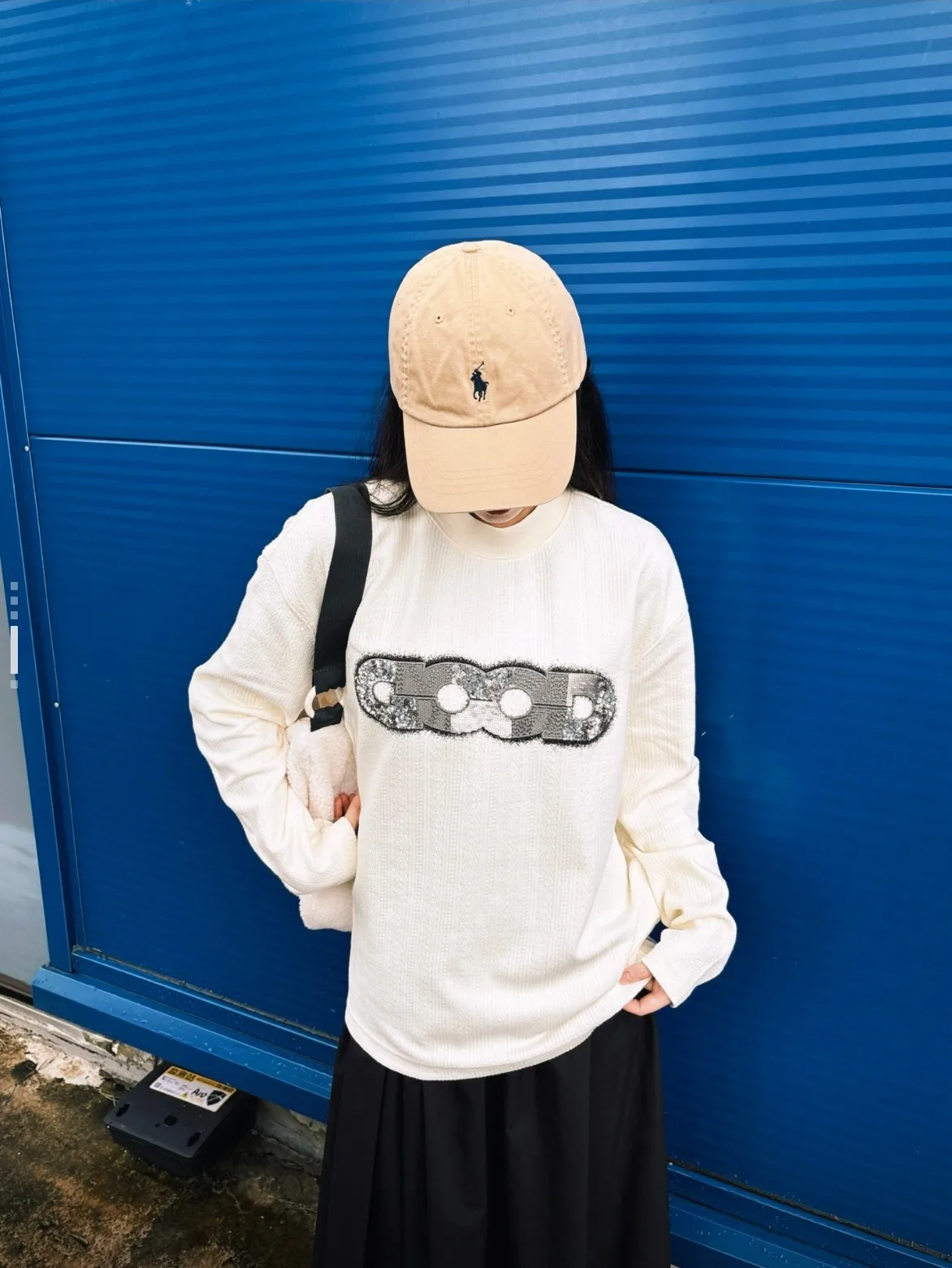 Camiseta de manga larga con estampado de logotipo Premium, moda de lujo ligera con lentejuelas de retazos de buena marca de alta calidad