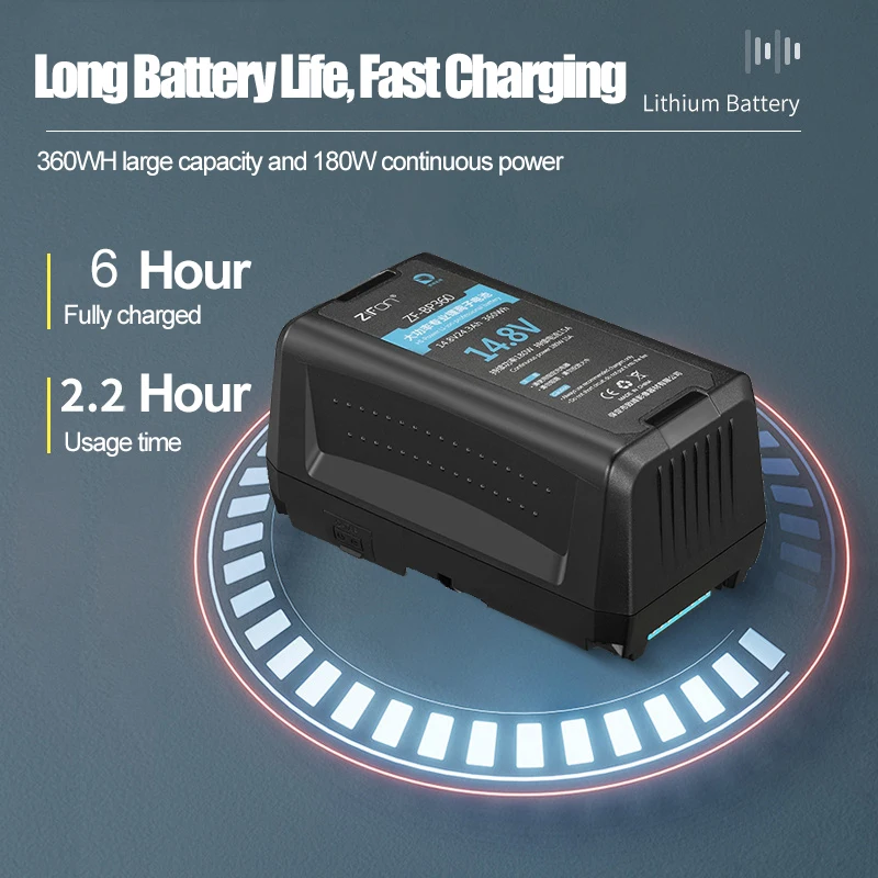 ZIFON BP380 Vマウントバッテリー 充電器付き① Original ZIFON V Mount Battery V Lock Rechargeable Battery Fast