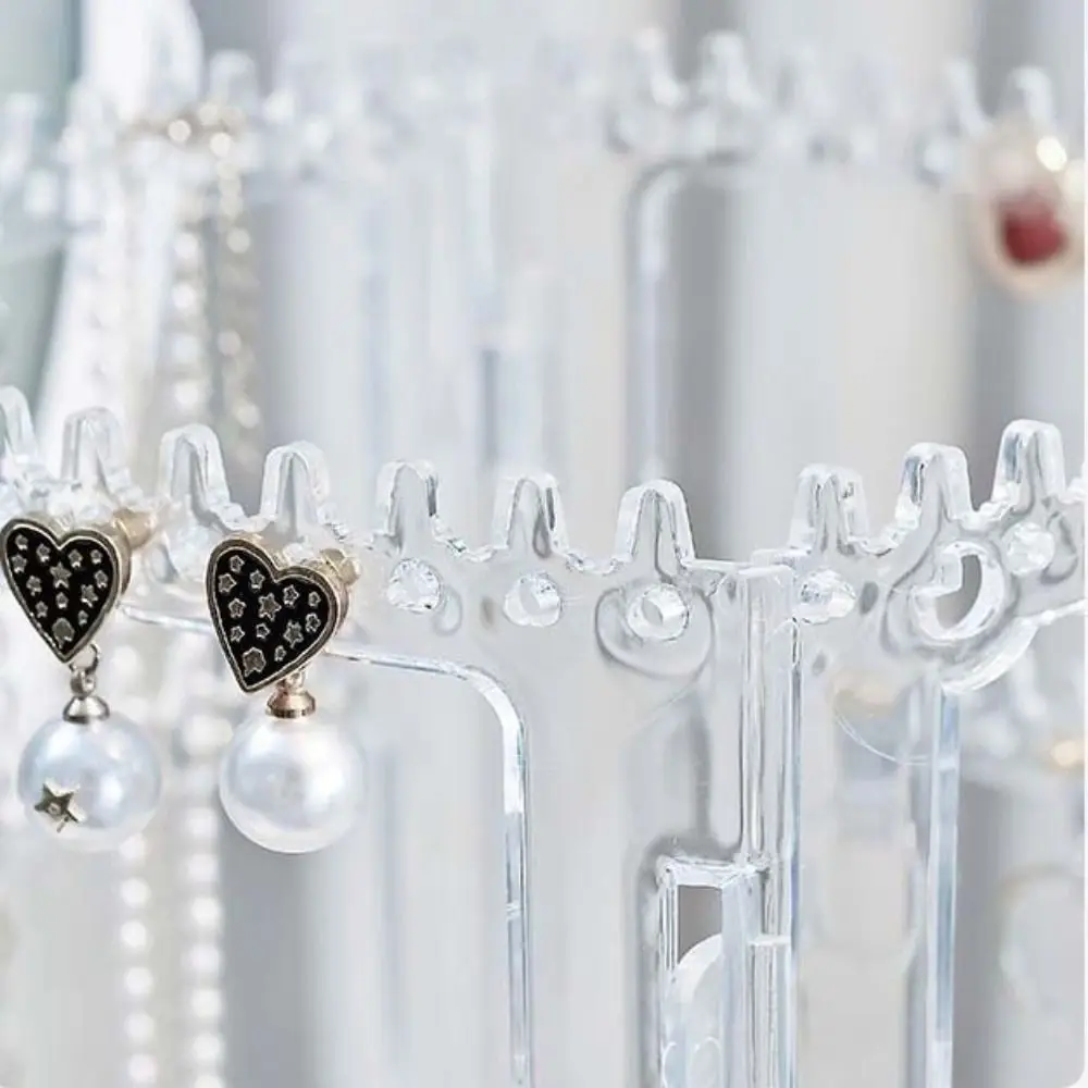 

Rotating Jewelry Display Rack Large Capacity Storage Hanger Necklaces Rings Holder 360 Degree 4 Tiers Jewelry Storage Box