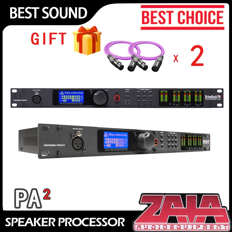 PA2 Speaker Processor Driver Rack 2 Input 6 Output New Stage Pro Professional Processador Studio Music Audio Original Software