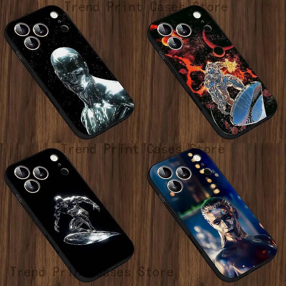 

Cool S-Silver S-Surfer Phone Case For iPhone 13,16,12,14,15,11,17,Pro,Max,Plus,E,Air,Mini Shockproof Cover