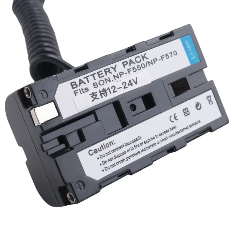 كابل دمية ببطارية L-Series F550 ملفوف على شكل حرف D لشاشة كاميرا Sony Feelworld/Atomos Shinobi الصغيرة Hd/Andycine-BCBW