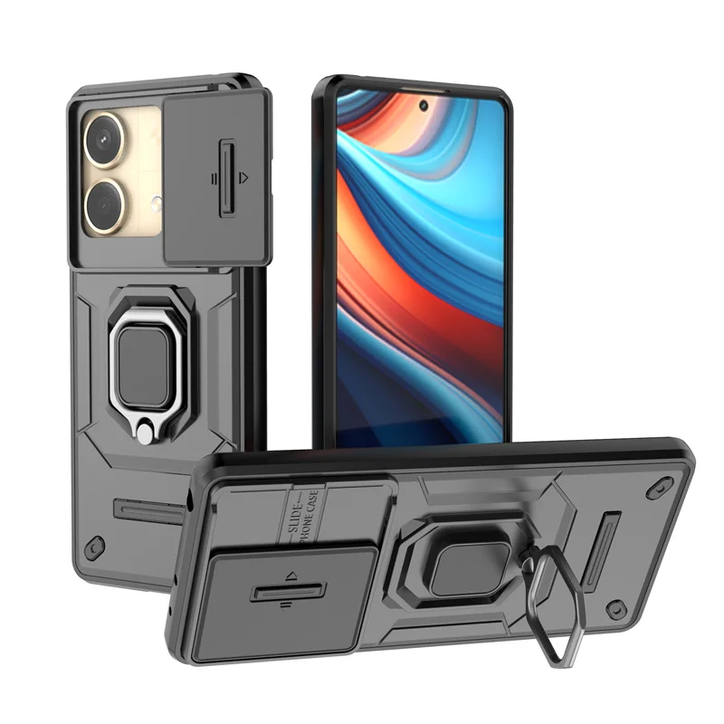 For Poco X6 Neo 5G Case Anti Shock Kickstand Magnet Armor Phone Cases for Poko Little X6 X 6 Neo X6neo Pocox6neo 5g Back Cover