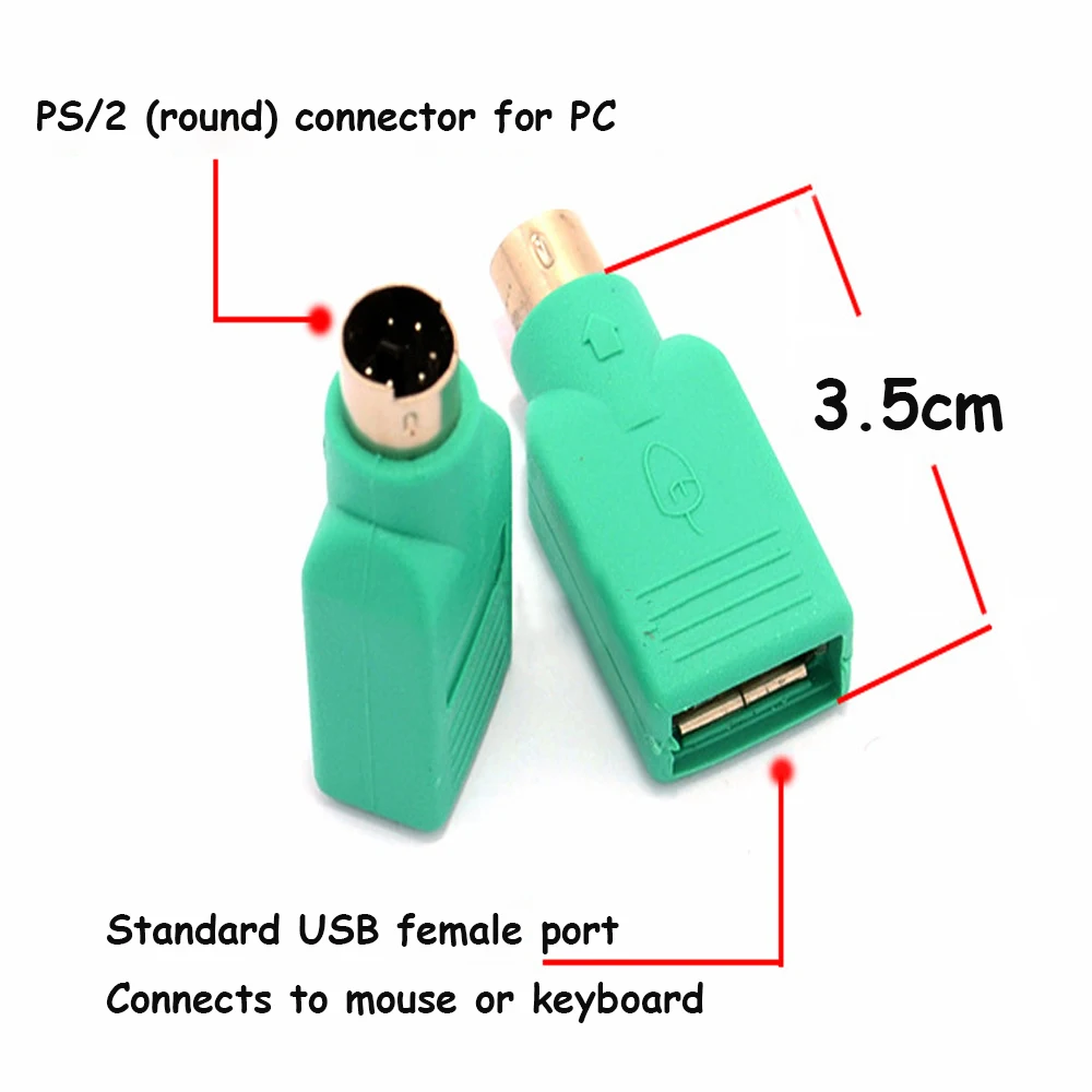 Convertitore adattatore da USB femmina a PS2 PS/2 maschio tastiera Mouse Mouse adattatore convertitore connettori per Computer scheda video