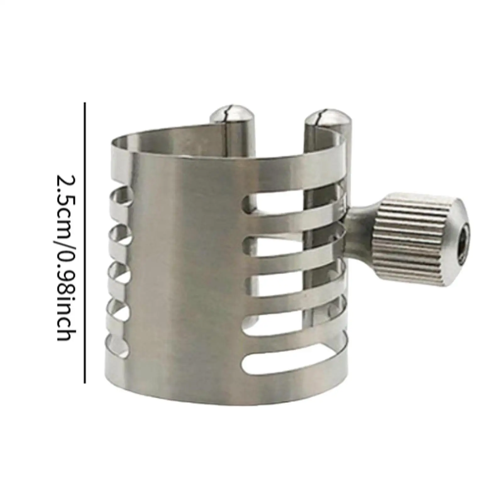 Clarinet Mouthpiece Ligature Adjustable Stainless Steel Fastener Stable Secure Fit for Clarinet Tone Control