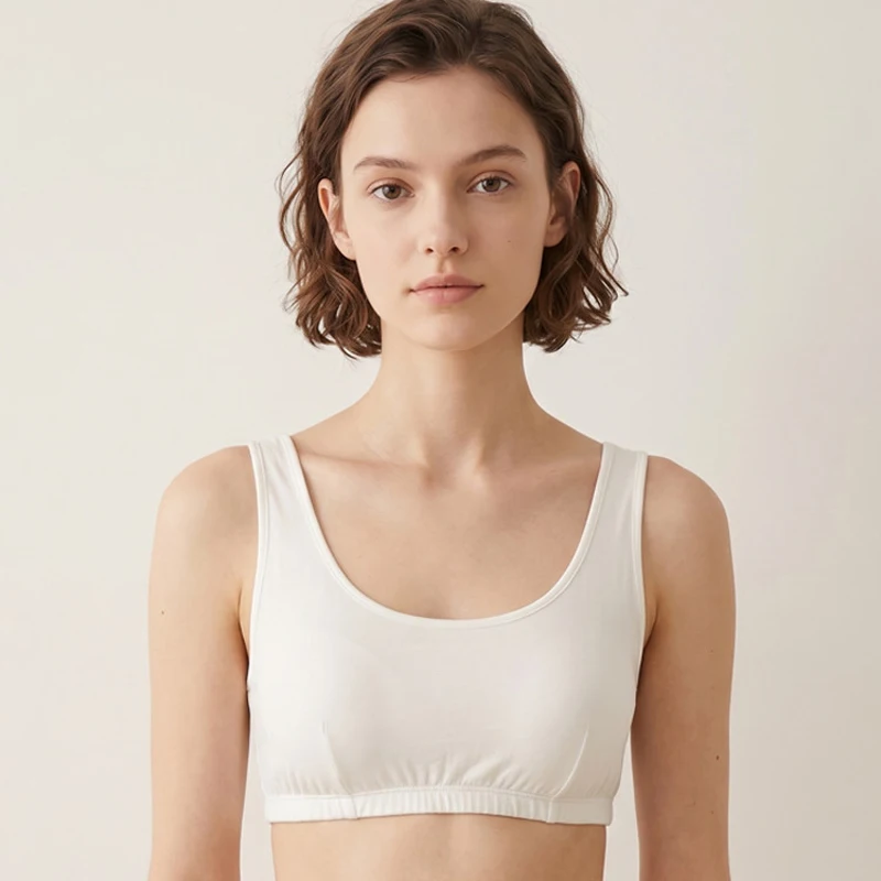 90% Mulberry Silk Twisted Wide Strap Bra Seamless Ultra-thin Triangle Cup Lingerie Elastic Anti Nipple Show
