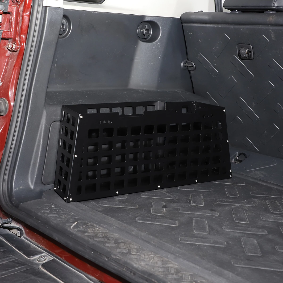 Black Aluminum alloy For Toyota FJ Cruiser 2007-21 Car Trunk Storage Box Trunk Bag Storage Shelf Trunk Organizer Car Accessories