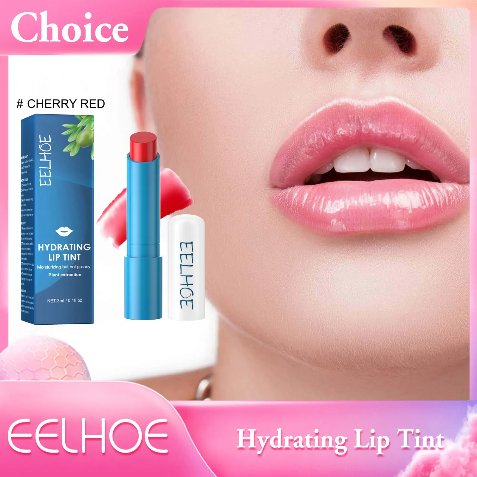 กันน้ําลิปสติก Moisturizing Lip Balm Matte Contour Long Lasting Moisturizing Non-Stick Lip Plumper แต่งหน้า Lip Care ผลิตภัณฑ์