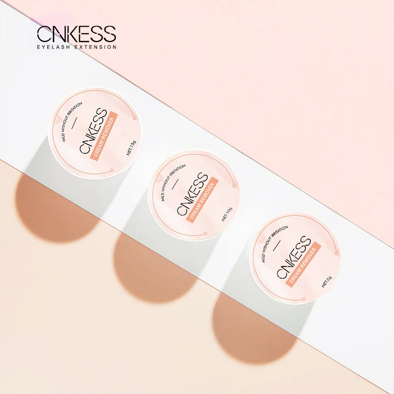 

Professional Cream Remover for Eyeslashes Cnkess Bulk 5G 15G Peach Scented Lash Glue Removal Adhesive Remover Cream Makeup Tools