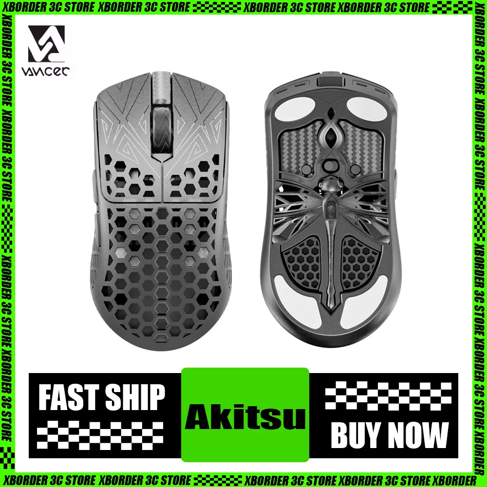 

Vancer Akitsu Wireless Mouse 8k Carbon Fibre Dual Mode Lcd Screen Gaming Mouse Lightweight Low Delay Pc Gamer Mice Gift Valorant