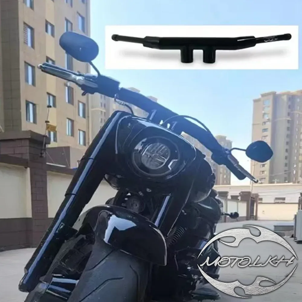 

2 inch Motorcycle Handlebar 4" Rise T Bars Drag Bar For Harley Softail Fat Boy Heritage Deluxe FLS Softail Slim Dyna Fat Boy 06+