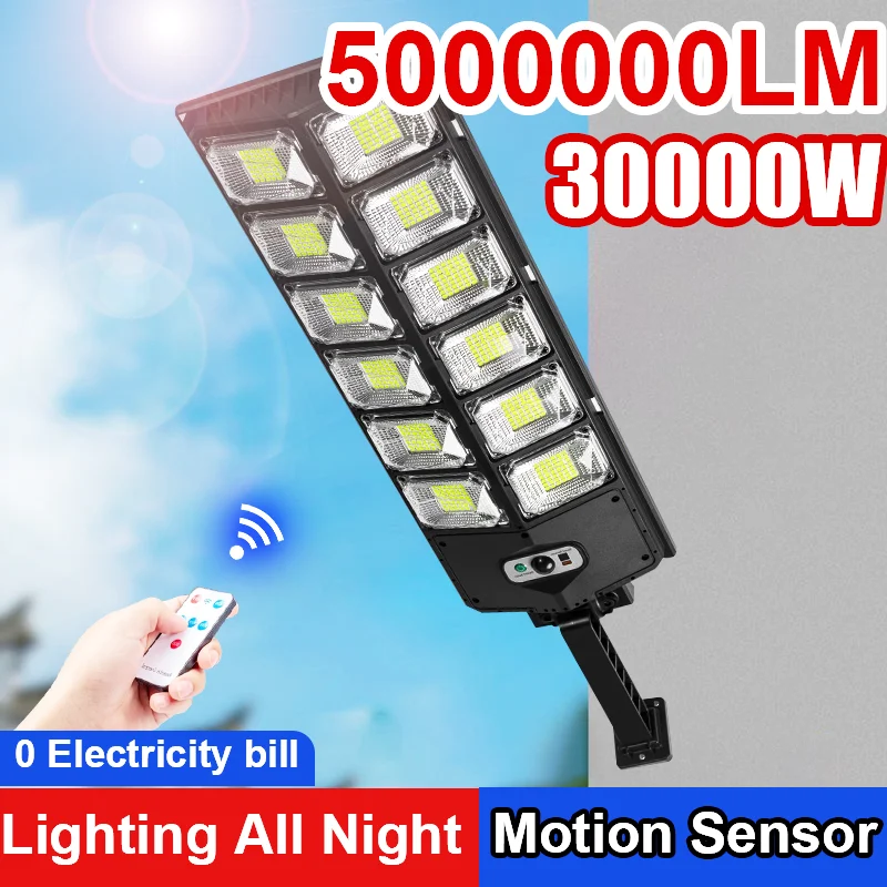 

5000000LM Super Bright LED Solar Lamp Powerful Solar Light With Motion Sensor Outdoor Solarlight Street Yard Lamp Garden Lantern