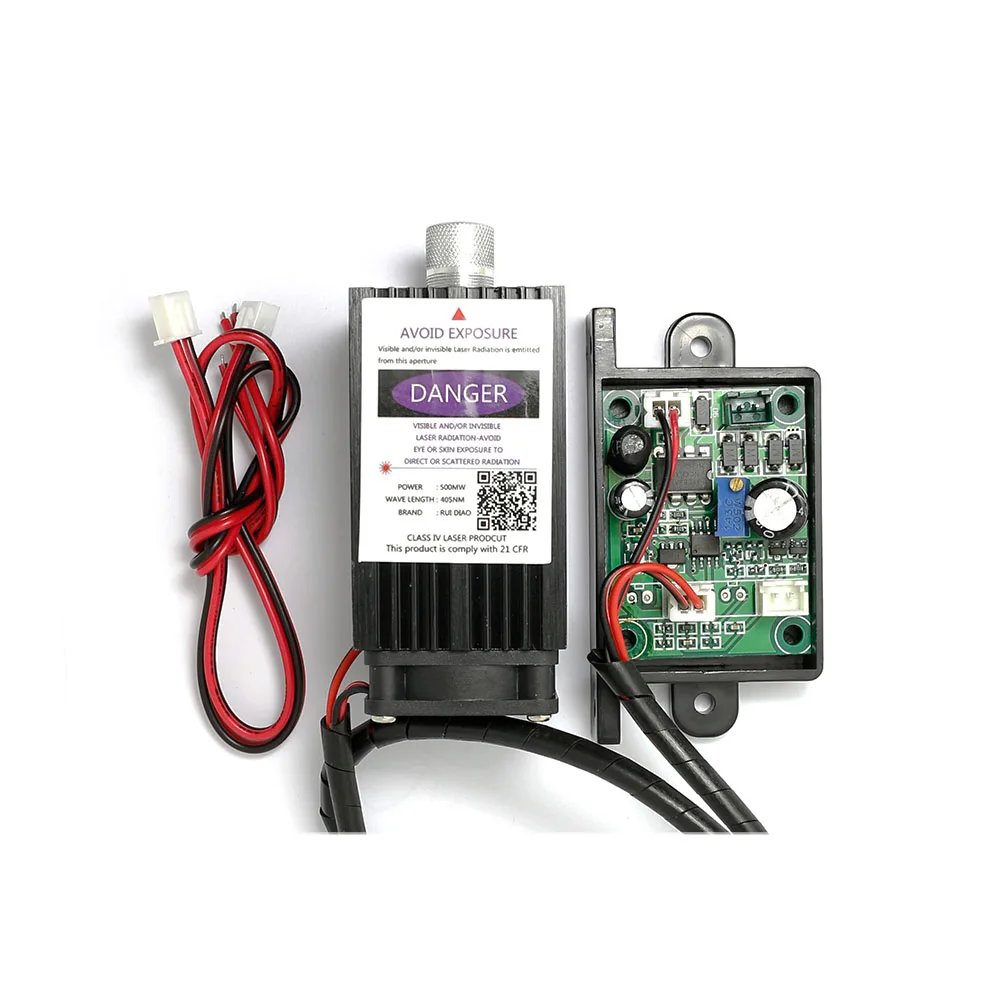 450nm 1W 12V High Power Focusing Blue Laser Module Laser Engraving and Cutting TTL Module Accessories