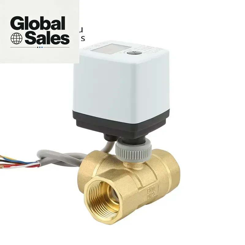 DN25 Comfort Furniture Hydro Valve Brass Plastic Ball Valve Bidirectional DC Motor for Water DC24V Electric Fire Actuator