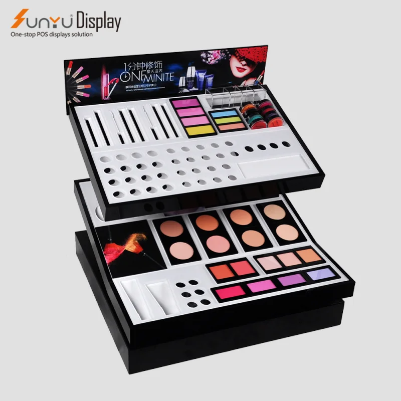 custom.Supermarket Counter Desktop Custom Cosmetic Makeup Products Display Stand Custom Display Cabinet