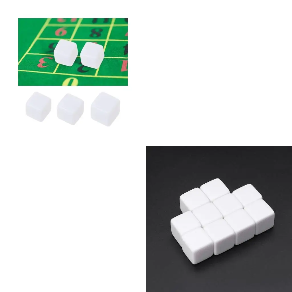 

Q39E акриловые кости для вечеринок, семейных игр «сделай сам», белые пустые кости, детская развивающая игрушка