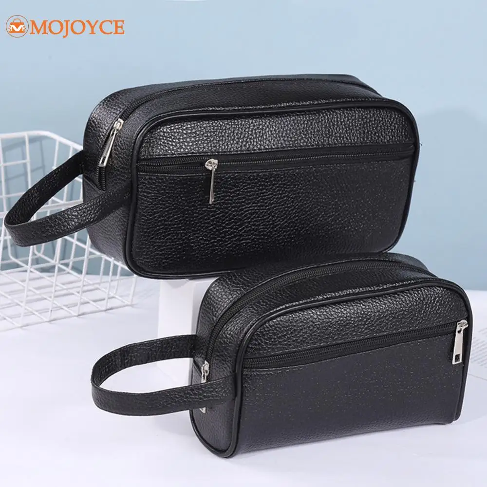 Men Wallets Retro PU Leather Coin Purse Luxury Business Handbags Vintage Wristlet Bag Mobile Phone Bags Solid Color Storage Bags