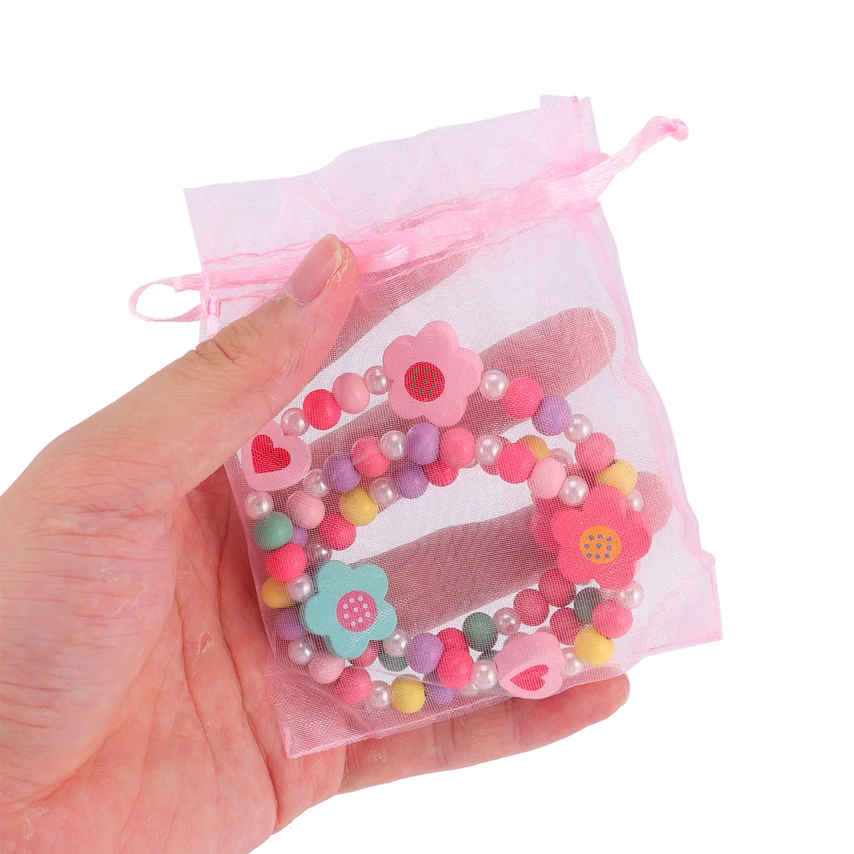 

5 Sets Girl Children's Necklace Necklaces Bracelets for Kids Bamboo Girls Beads