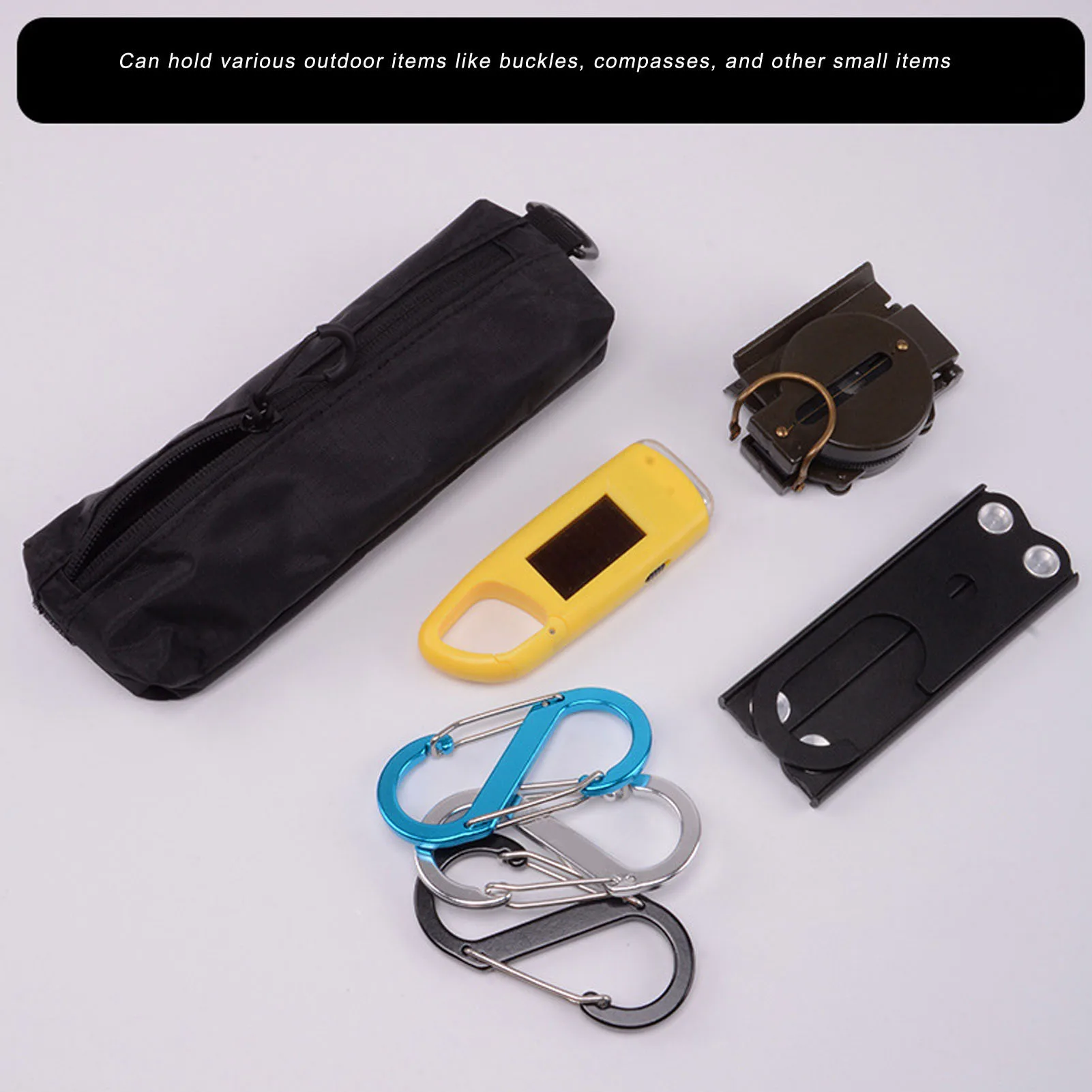 Small  Tool Pouch Bag Multi Purpose Storage Water Proof Utility Bag for Flashlight  Supplies Accessory Holder Oxford Fabric