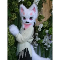 Fursuits Animal Head Costume Cat Furry Head Kigurumi Cute Dog Head Costume Halloween Cosplay Costume Performance Props Kids gift